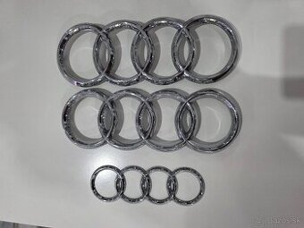 AUDI chromove znaky loga znaky AUDI chrom znak logo - 1