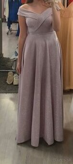 Trblietavé staroružové šaty FERVENTE (veľkosť L/40)