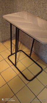 Stolík drevený, kovovy