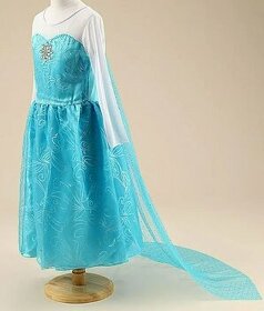 Šaty kostým Elza Frozen ľadové kráľovstvo vlečka