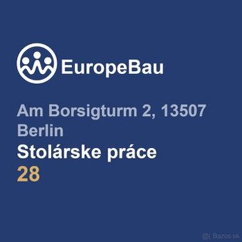 🪚 HĽADÁME MONTÉROV A MALIARA DO BERLÍNA – 28€/HOD