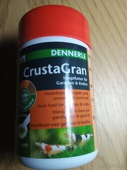 Neotvorene krmivo pre krevetky crustagran