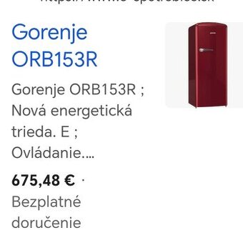 Retro chladnička Gorenje