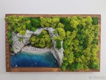 Machový obraz-Makarska Nugal beach 54x32 cm