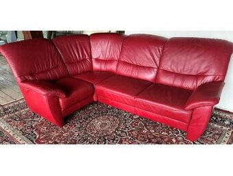 Luxusní rohová kožená sedací souprava, 2987