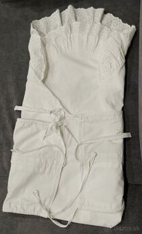 Retro štvorcová zavinovačka na viazanie s čipkou