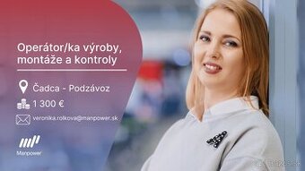 Operátor/ka montáže, kontroly a balenia