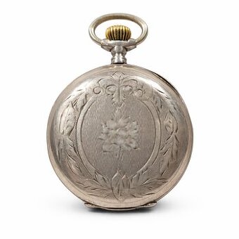 Krásné pánské kapesní hodinky stibro punc na krčku