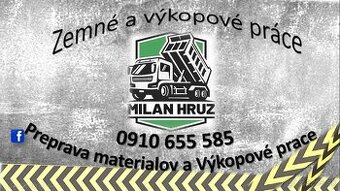 Zemné a výkopové práce a dovoz materiálu