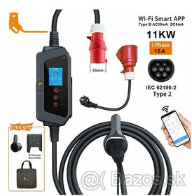 Predám nový PRENOSNÝ Wallbox 3-fazový/11kw s WIFI,