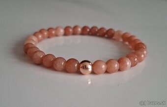Jemný náramok zo 6mm slnečného kameňa