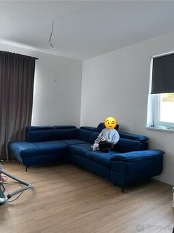 Rohová sedačka / kráľovská modrá