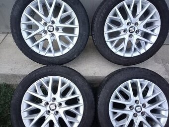 Seat 16"5x100 ...195/55 R16 orig.hlinik.disky letná sada