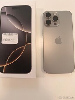 📱 Predám iPhone 16 Pro Max 256 GB – ako nový