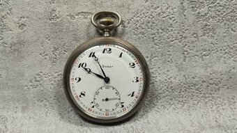 Starožitné pánské švýcarské kapesní STŘÍBRNÉ hodinky DOXA