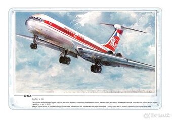 plechová cedule - Iljušin Il-62 (Československé aerolinie)