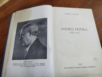 ANDREJ HLINKA 1864-1926--KAROL SIDOR--1934-- Kníhtlačiareň s