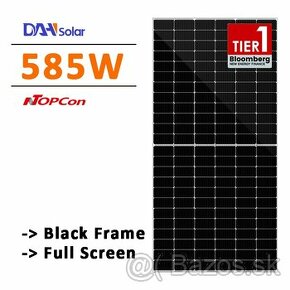 Solárne fotovoltaické panely DAH Solar 585Wp čierny okraj