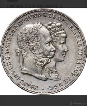 2 zlatnik 1879, svadobný, nádherný.