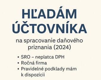 Hľadám účtovníka