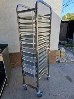 Skladací vozík z nehrdzavejúcej ocele, GN kontajnner