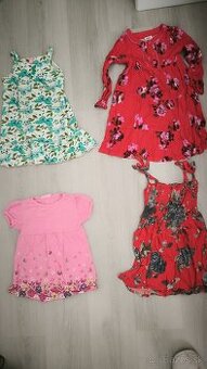 Rôzne  zanovné dievčenské šatočky v.128, bavlna, nosené iba