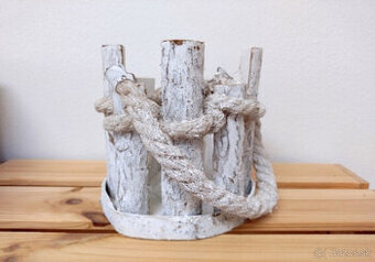 nielen vianocny svietnik drevo so sklenenym drziakom