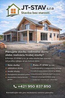 Stavebné práce – novostavby a rekonštrukcie