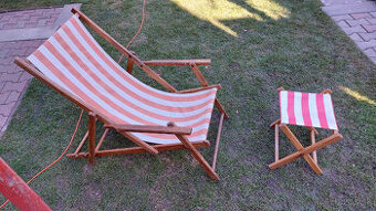 Retro lehátko + podnožka