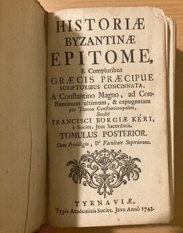 (trnavská tlač/18. stor.) Kéri: Historiae Byzantinae epitome