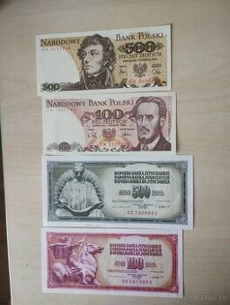 predám staré bankovky- Juhoslávia, Poľsko
