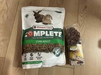 krmivo granuly pre králika a pochúťka repové krúžky