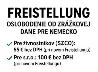Freistellung – Oslobodenie od zrážkovej dane pre Nemecko
