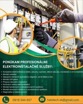 Elektroinštalačné práce - Elektrikár