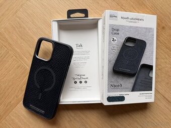 NJORD salmon leather obal na iphone 12 13 Pro Max