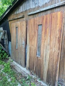 Garážové dvere vráta retro drevené - 1