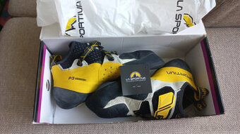 Predám lezečky La Sportiva Solution White/Yellow 41,5