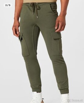 Alpha Industries Tepláky Terry Jogger farba olivová