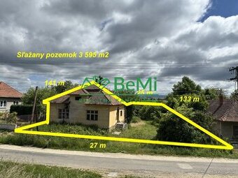 Pozemok v obci Sľažany 3 595 m2 intravilán ID 558-14-MIG - 1