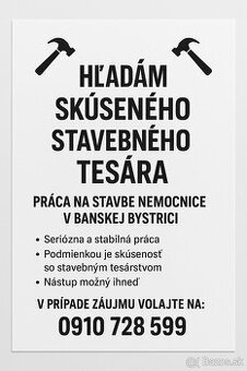 HLADAME STAVEBNICH TESÁROV