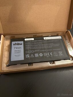 Dell batéria vhbw 357F9, 74Wh, 11.1V – takmer nová