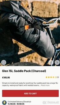 Novy RIVELO Glen 15L Saddle Pack