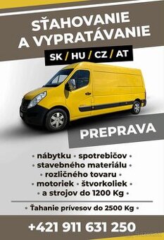 Sťahovanie, vypratavanie, preprava