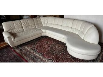 Rohová kožená sedací souprava, 3302