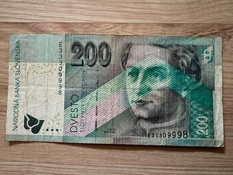 Slovenské bankovky 200 SK rok 1999 séria E
