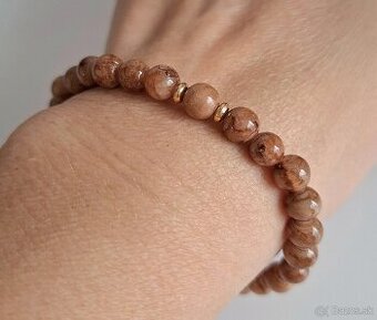 Náramok zo 6mm perzského chalcedonu