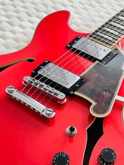 D'Angelico Premier DC Stop-bar Tailpiece Fiesta Red
