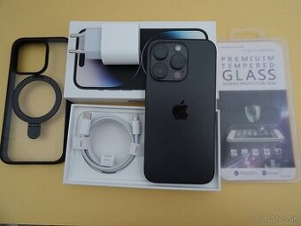 iPhone 14 PRO 128GB BLACK - ZÁRUKA 1 ROK - VELMI DOBRY STAV