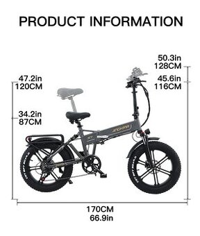 E-bike / FATBIKE 800W , dve baterie 2x 12,8Ah 2x614Wh