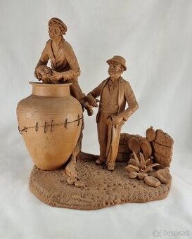 Starožitné terakotové súsošie - 32 /32 cm